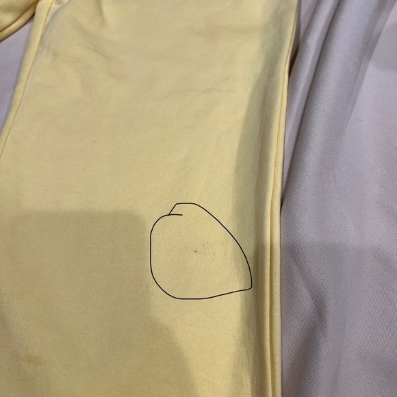 Zara Yellow Sweat Pants Joggers Classic Elastic Drawstring Waist Size Large NWT - Picture 13 of 13